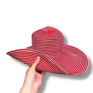 Scala Striped Wide Brimmed Sun Hat